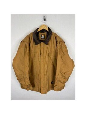 Berne Mens 3XL Brown Cotton Duck Quilted Lined Chore Work Jacket Coat CH416BD